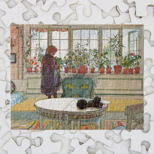 Quebra-cabeça Flores no Windowsill por Carl Larsson