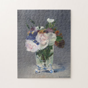 Quebra-cabeça Flores num Vaso Cristal   Édouard Manet