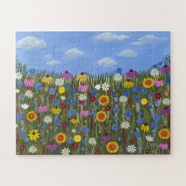 Quebra-cabeça Flores silvestres com Margaridas (Horizontal)