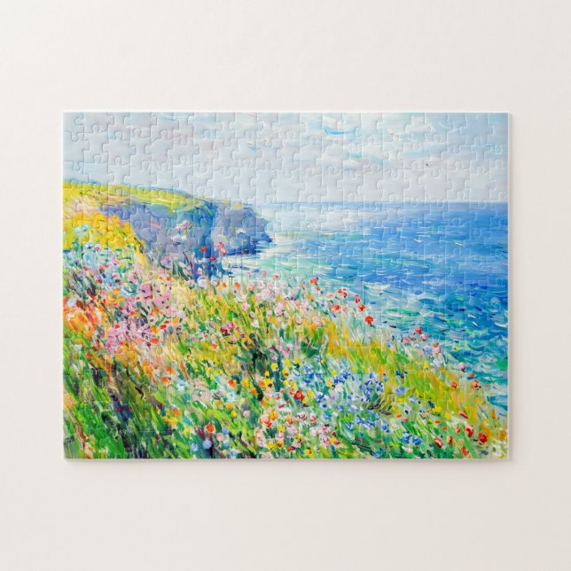 Quebra-cabeça Flores Silvestres pelo Penhasco Impressionista Cos (Horizontal)