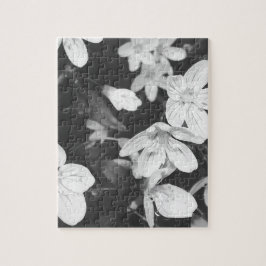 Quebra-cabeça Flores silvestres, preto e branco