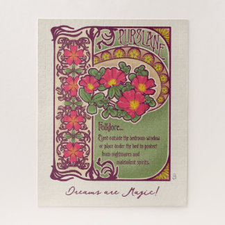 Quebra-cabeça Flores, Sonhos e Estilo de Nouveau de Arte Mágica