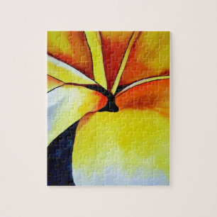 Quebra-cabeça Flores tropicais de Frangipani, abstrato