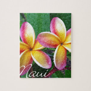 Quebra-cabeça Flores tropicais do Plumeria de Maui