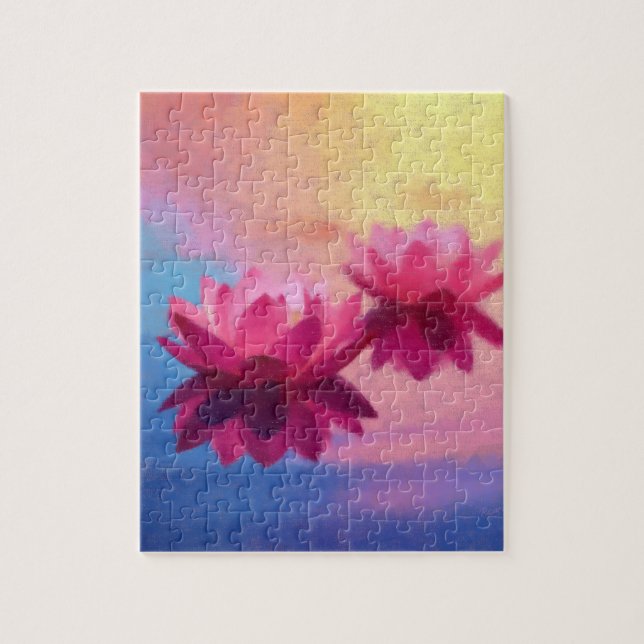 Quebra-cabeça Flores Vibrantes de Abstrato Lotus (Vertical)