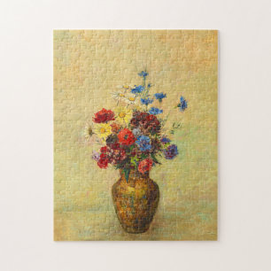Quebra-cabeça Flores Vintage em um Vase (1910) por Odilon Redon