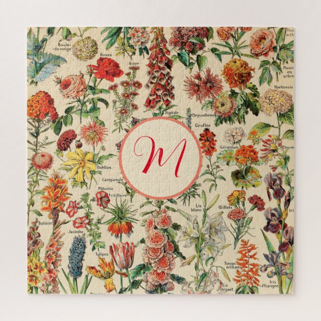 Quebra-cabeça Flores Vintage (personalizadas) (Vertical)