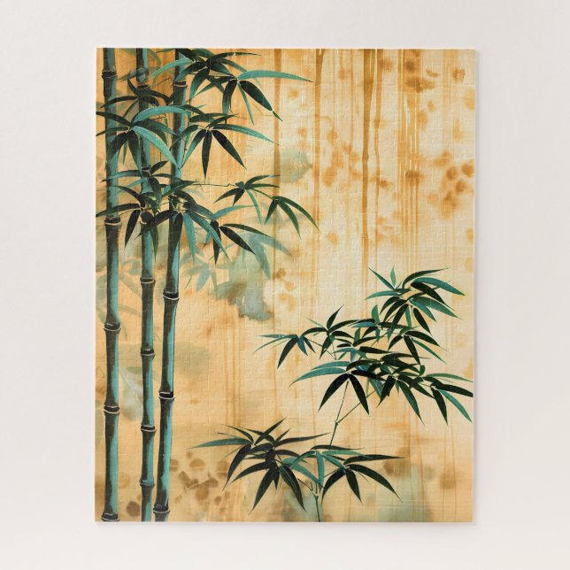 Quebra-cabeça Floresta de Bambu da Natureza Botânica Zen (Vertical)