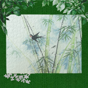 Quebra-cabeça Floresta de Bambu - verde