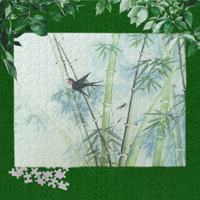 Quebra-cabeça Floresta de Bambu - verde (Criador carregado)