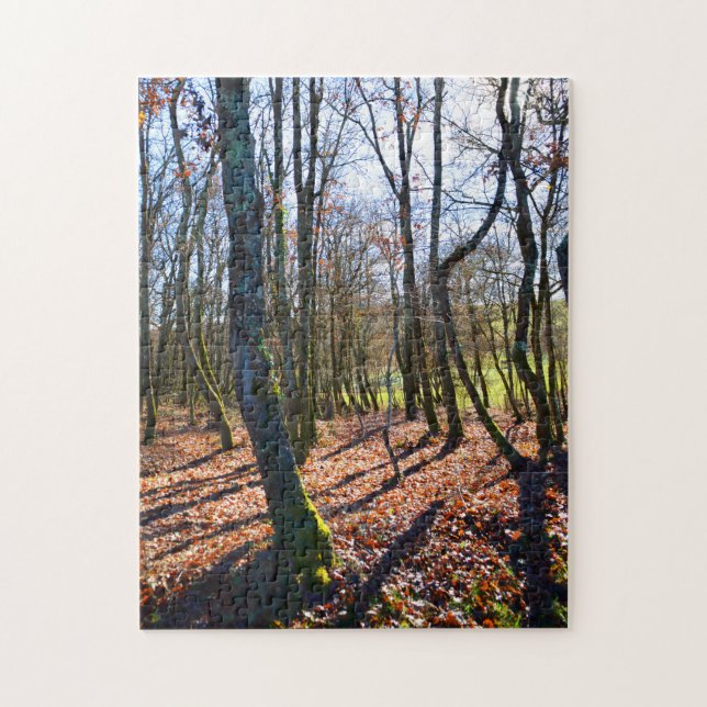 Quebra-cabeça Floresta de inverno em França (Vertical)