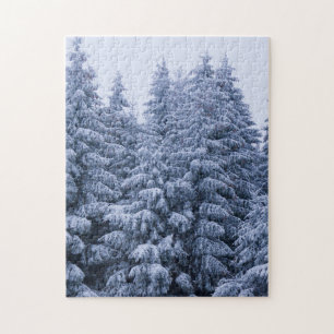 Quebra-cabeça Floresta de inverno mágico  