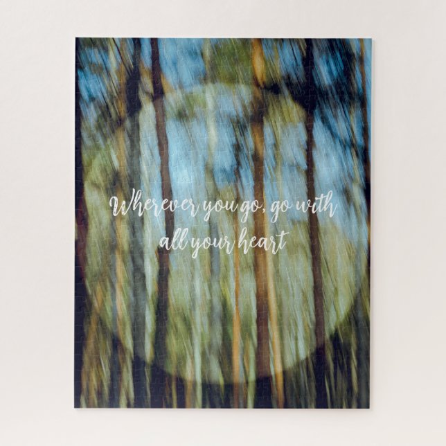 Quebra-cabeça Floresta de pinheiro sunny (Vertical)