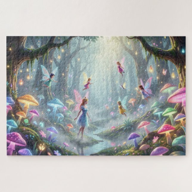 Quebra-cabeça Floresta Encantada das Fadas Puzzle (Horizontal)