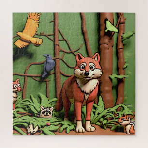 Quebra-cabeça Floresta Mágica - Animais da Floresta