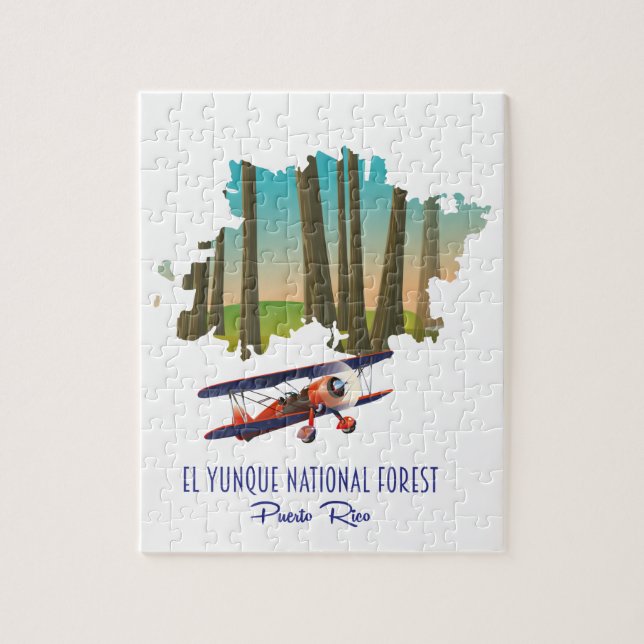 Quebra-cabeça floresta nacional el yunque porto rico mapa (Vertical)