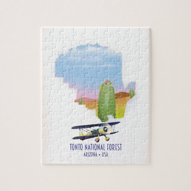 Quebra-cabeça Floresta nacional Tonto Arizona EUA mapa (Vertical)