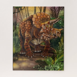 Quebra-cabeça Floresta Triceratops