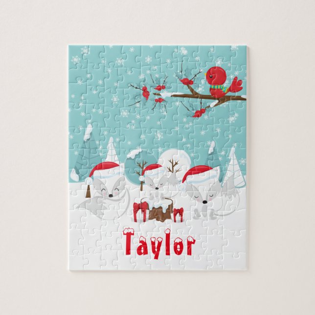 Quebra-cabeça Florestas de Natal do Árctico (Vertical)