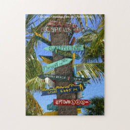 Quebra-cabeça Florida Keys.Cartões de natal