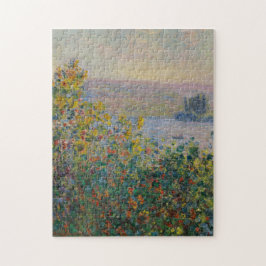 Quebra-cabeça Flower Beds at Vetheuil por Claude Monet