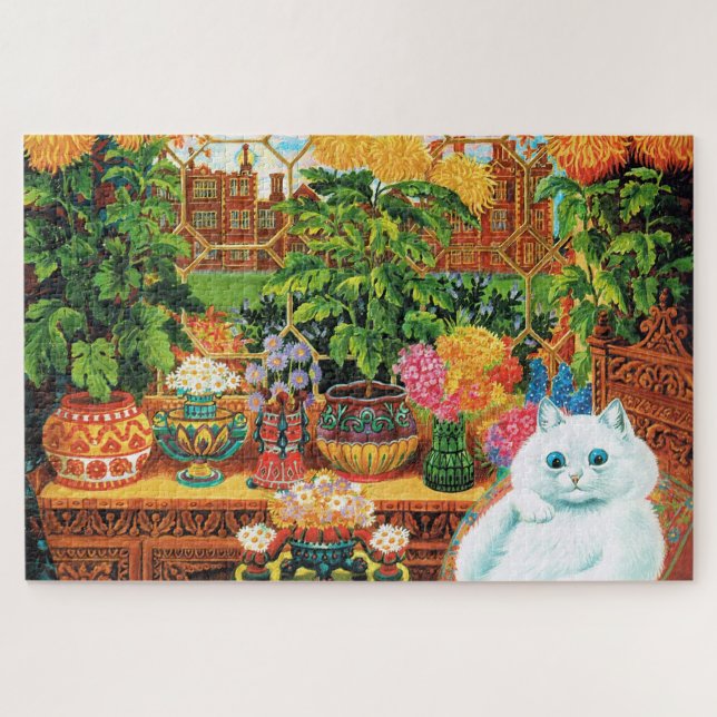 Quebra-cabeça Flower Lovers Cat, Louis Wain (Horizontal)