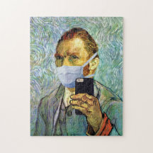 Flu Season Van Gogh Autorretrato Com Máscara Selfi