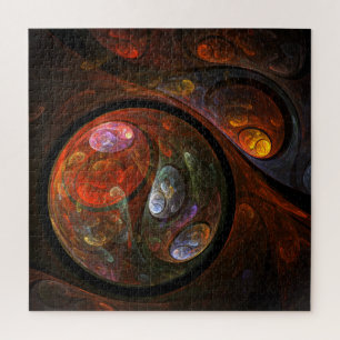 Quebra-cabeça Fluid Connection Abstrato Art