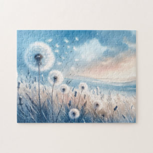 Quebra-cabeça Fluxo de Dandelion Whimsical no Vento
