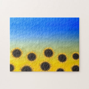 Quebra-cabeça Fluxos de malha azul-amarelos da Ucrânia