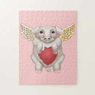 Quebra-cabeça Flying Pig Love