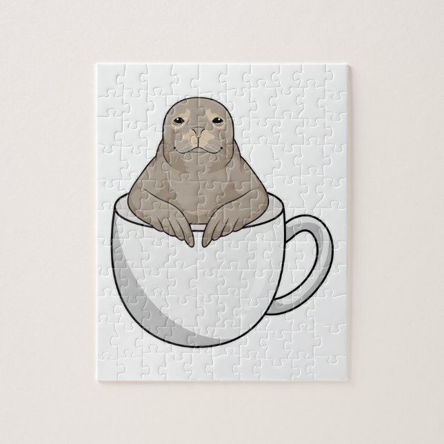 Quebra-cabeça Foco com copo de café (Vertical)