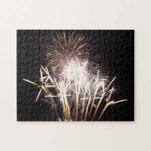 Quebra-cabeça Fogos de artifício brancos e Dourados I Celebração