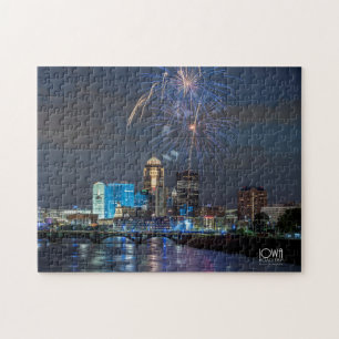 Quebra-cabeça Fogos de artifício sobre Des Moines, Iowa.