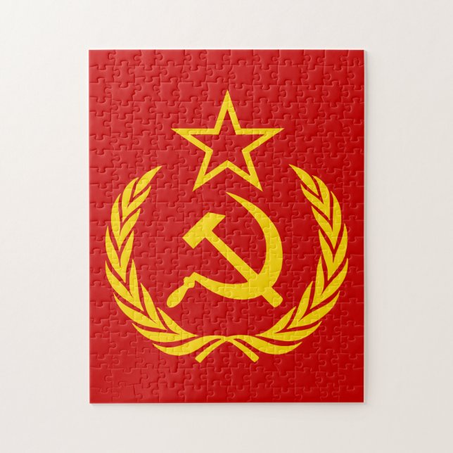 Quebra-cabeça Foice e Martelo, URSS, CCCP, Comunismo (Vertical)
