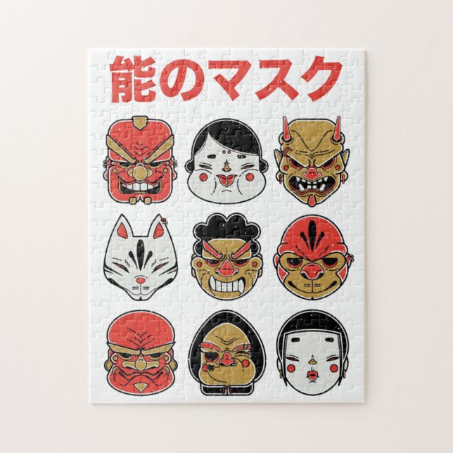 Quebra-cabeça Folclore Demon e Kitsune Festivo (Vertical)