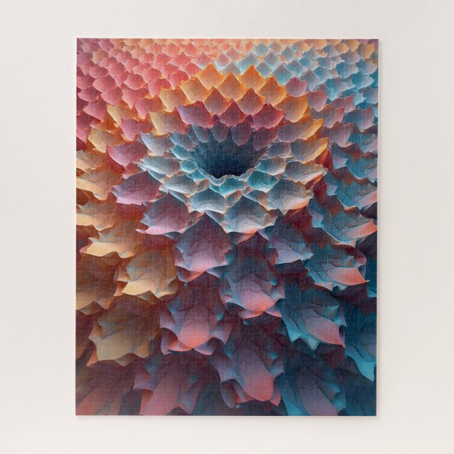 Quebra-cabeça Folha como ilusão em pastos (Vertical)