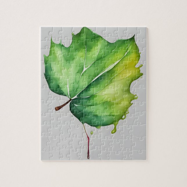 Quebra-cabeça Folha de Água Verde (Vertical)