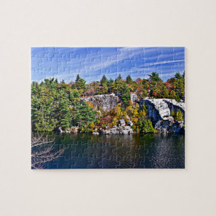 Quebra-cabeça Folhagem de outono em torno do lago Minnewaska