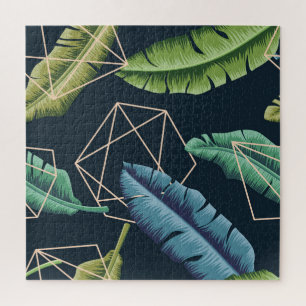 Quebra-cabeça Folhas de abstrato: Linha Poligonal Sem Costura.