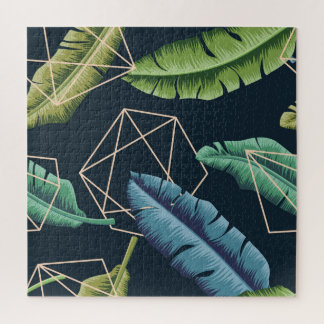 Quebra-cabeça Folhas de abstrato: Linha Poligonal Sem Costura.