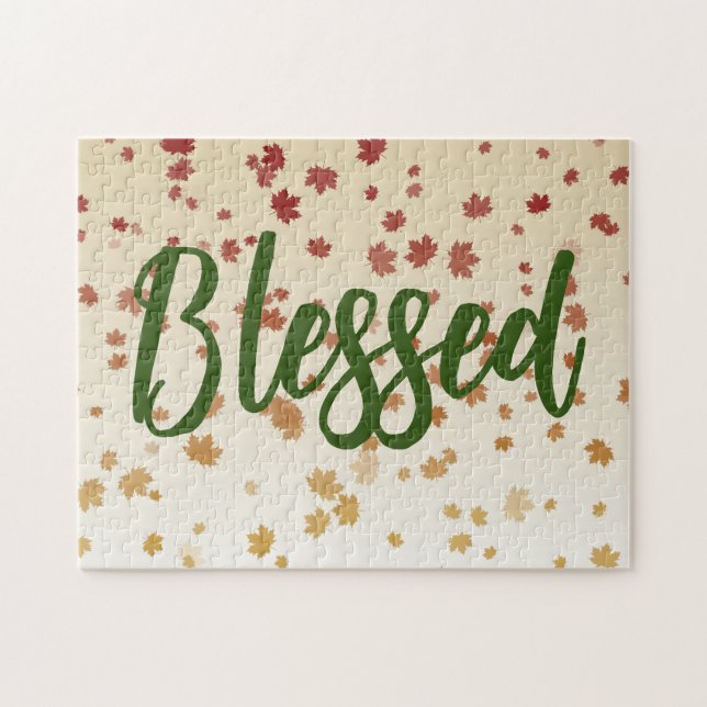 Quebra-cabeça Folhas de Ação de Graças (Horizontal)