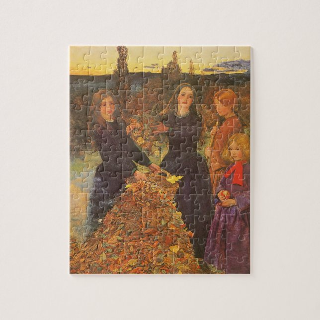 Quebra-cabeça Folhas de Outono por Sir John Everett Millais (Vertical)