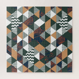 Quebra-cabeça Folhas geométricas de palma, padrão de tendências