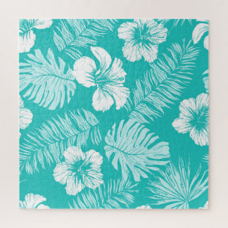 Quebra-cabeça Folhas Tropicais: Padrão De Plantas Vintage