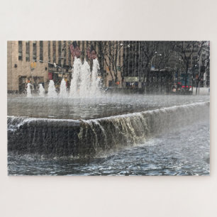 Quebra-cabeça Fonte congelada Sexta Avenida Nova Iorque NYC