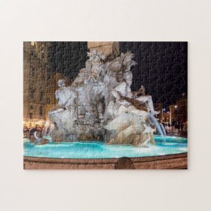 Quebra-cabeça Fonte de Quatro Rios em Piazza Navona - Roma, Itá