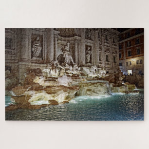 Quebra-cabeça Fonte do Trevi - Roma, Italia - 20x30 - 1014 PCes