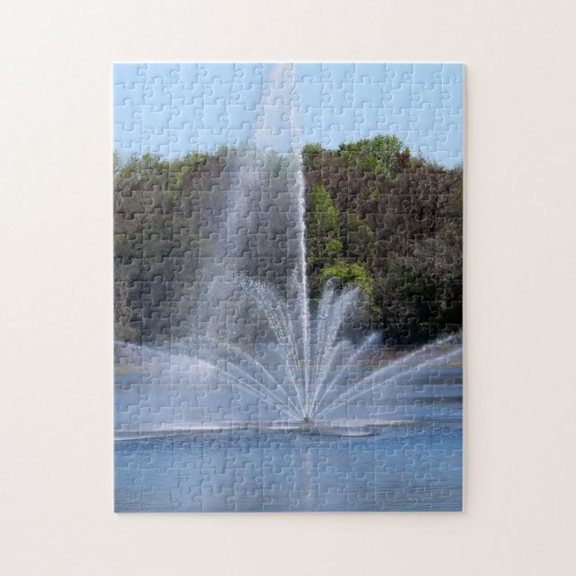 Quebra-cabeça Fonte em um lago (Vertical)