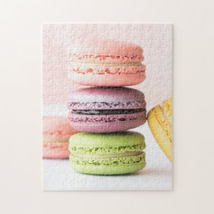 Quebra-cabeça Foodie Desserts Macarons Franceses Fotografia